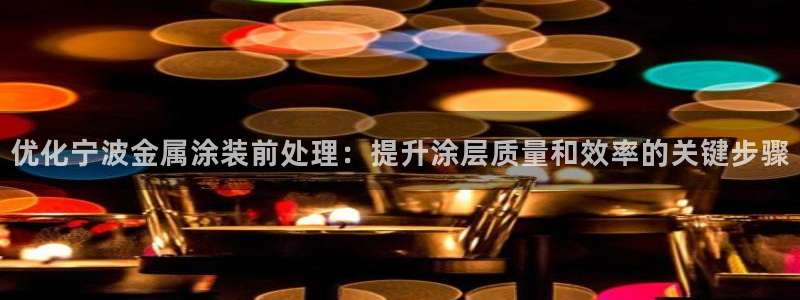美狮美高梅酒店会员：优化宁波金属涂装前处